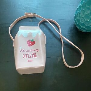 Strawberry Milk Carton Crossbody Bag